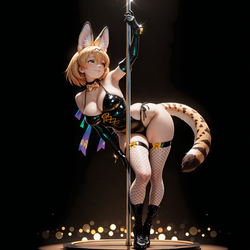 55716-Poledancer Serval from Kemono Friends