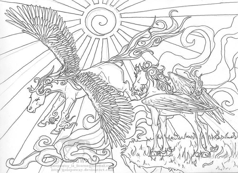 Mom's pegasus LINEART