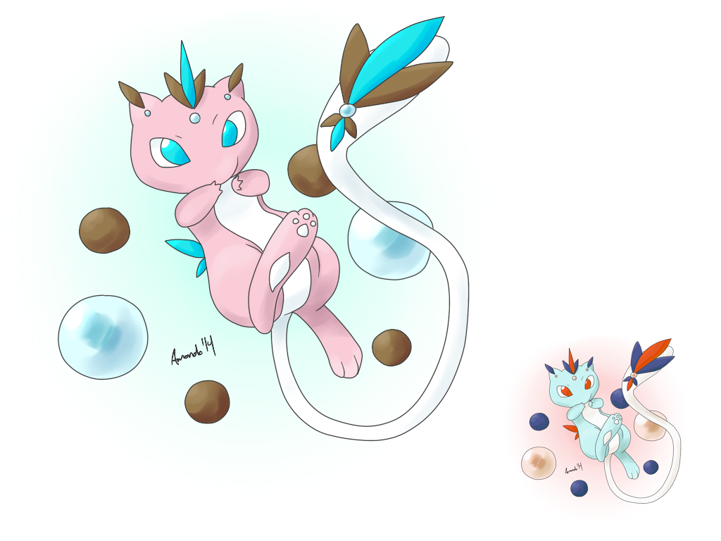 My design for Mega Evolved Mew - Feedback? : r/pokemon