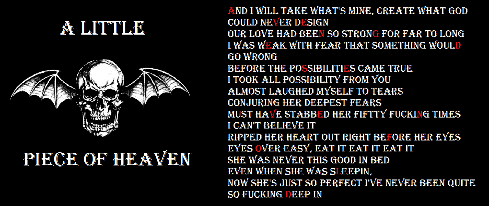 Avenged Sevenfold - A Little Piece Of Heaven