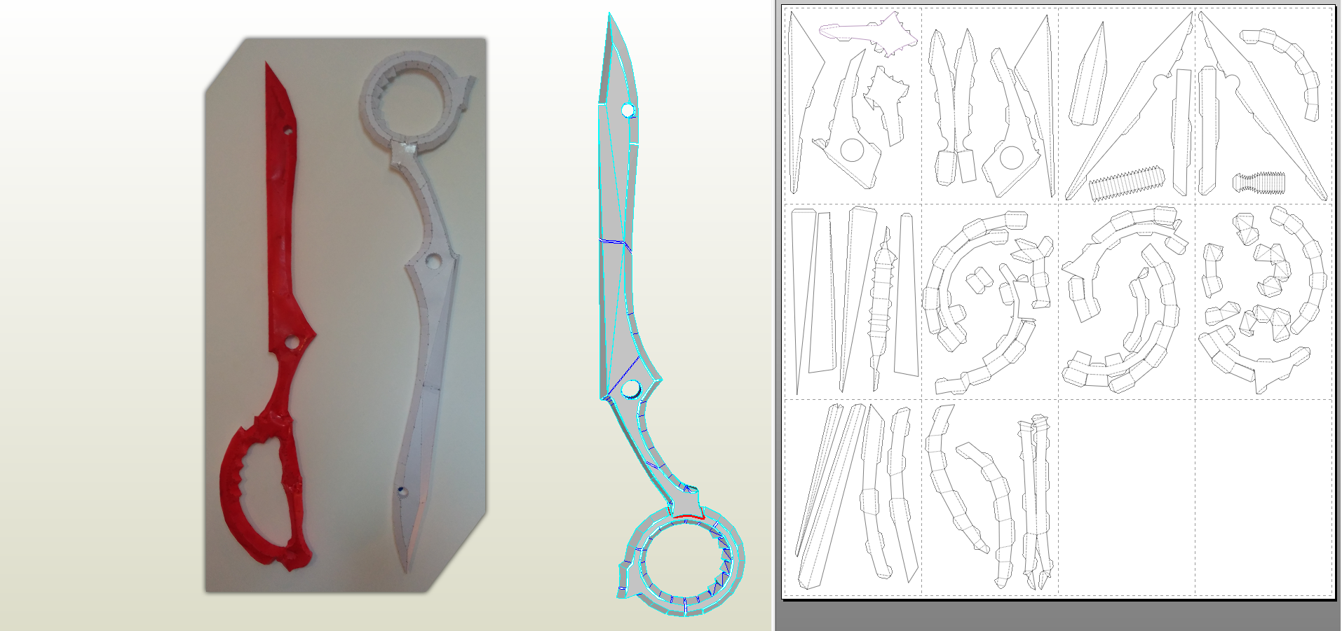 Harime Nui's Scissors blade Papercraft