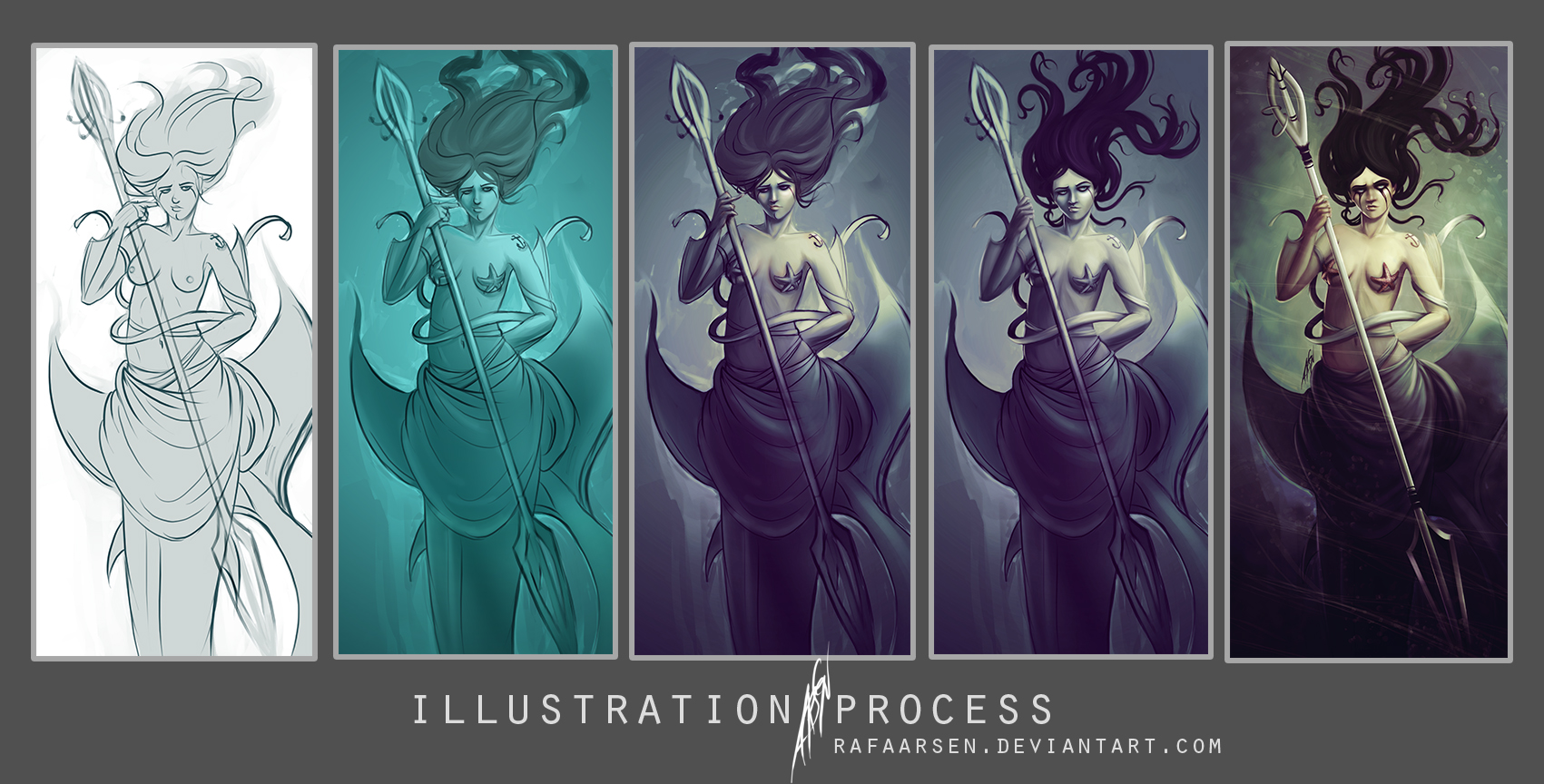 Illustration process, mermaid