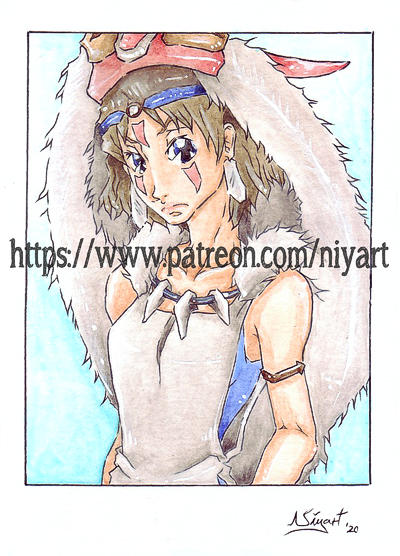 Mononoke San watercolor