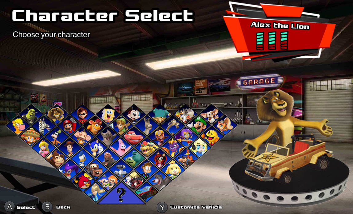 My Random Character Select Screen. by GabotheBull203 on DeviantArt