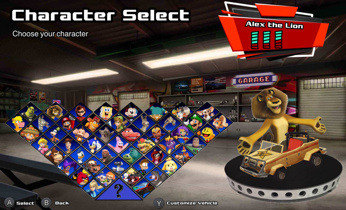 My Random Character Select Screen. by GabotheBull203 on DeviantArt