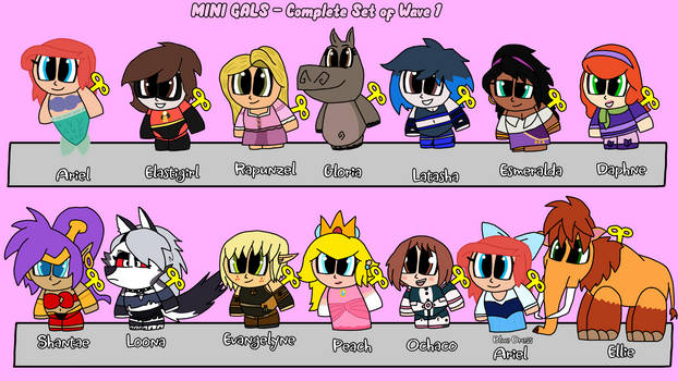 The Complete Set of Mini Gals - Wave 1