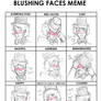 Blushing faces meme