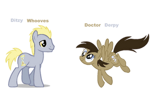 Doctor Derpy and Ditzy Whooves