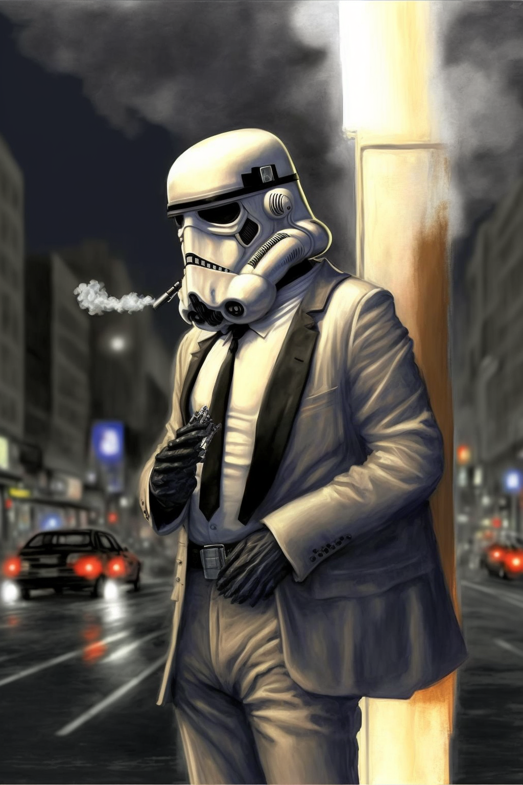 Storm Trooper In Suit Light A Cigarette smoking. by rahatislam11 on ...