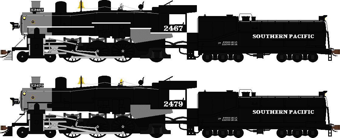 Southern Pacific 2467 And 2479 by WilliamsAmazingArtX on DeviantArt
