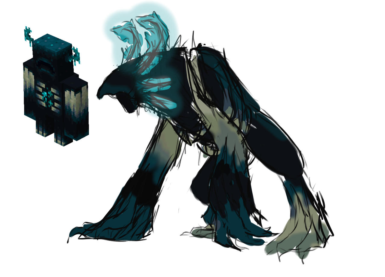 Minecraft Warden concept art- Unfinished. by TimeglassStudios on DeviantArt