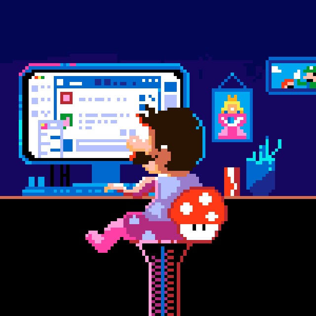 Mario Fish Computer Mario on the Computer by supersader9 on DeviantArt