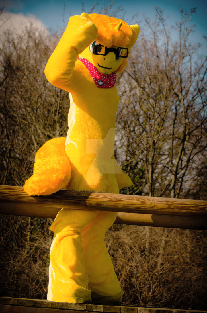 Honey Bass Fursuit outside Shoot (edited)