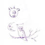 Sad pig and owl