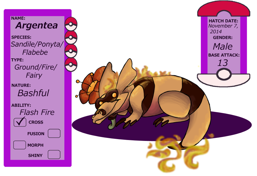 Argentea the Sandile/Ponyta/Flabebe