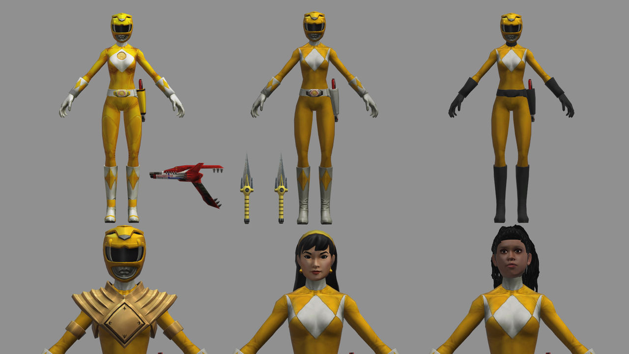 Yellow Ranger (Rigged) 3d Model Power Rangers by grant858 on DeviantArt