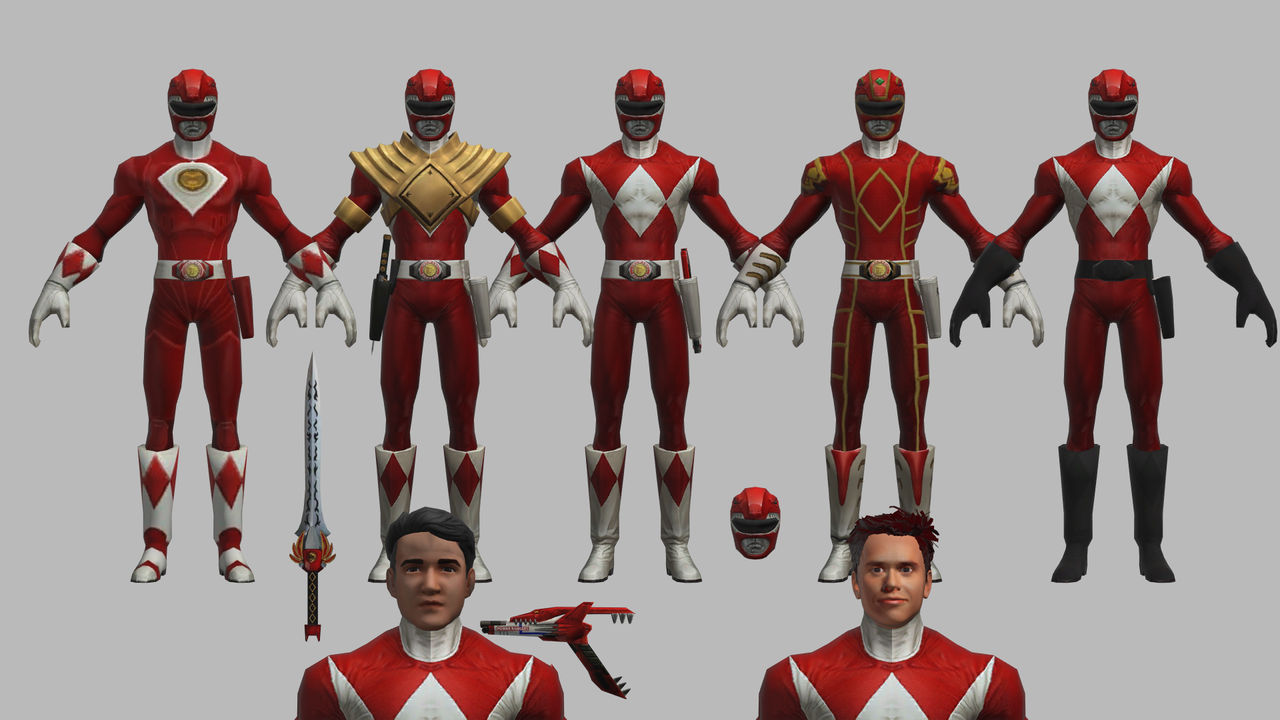 Red Ranger (Rigged) 3D Models Power Rangers by grant858 on DeviantArt