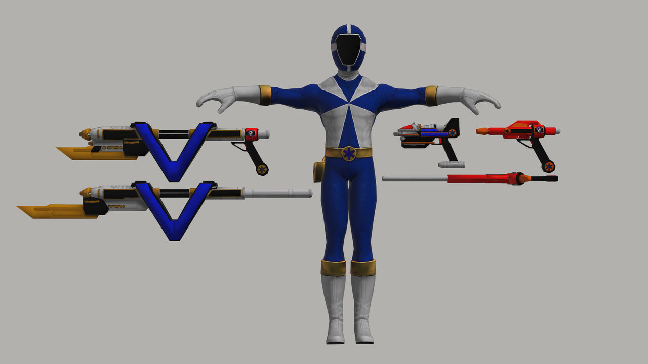 Blue Lightspeed Ranger 3D Models Power Rangers by grant858 on DeviantArt