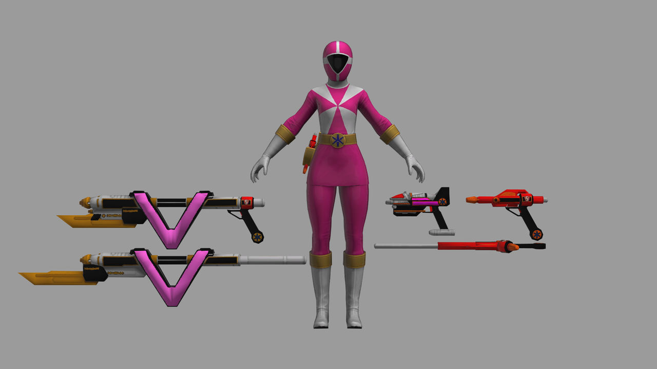 Pink Lightspeed Rescue 3D Model Power Rangers by grant858 on DeviantArt