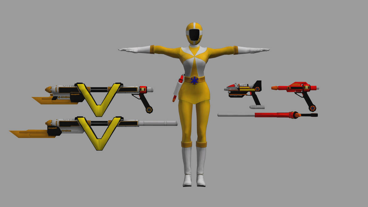 Yellow Lightspeed Rescue 3D Model Power Rangers by grant858 on DeviantArt