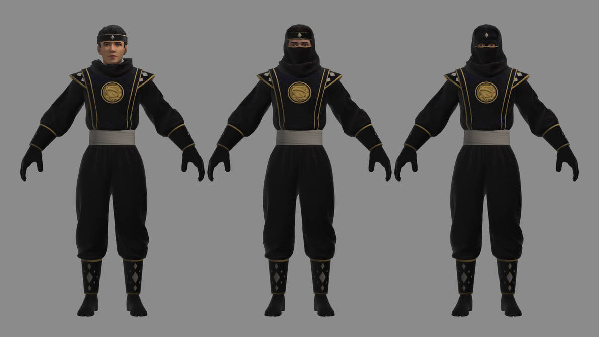 Ninja Ranger Render Deviantart Black Ninja Ranger 3D Model Power Rangers by grant858 on DeviantArt