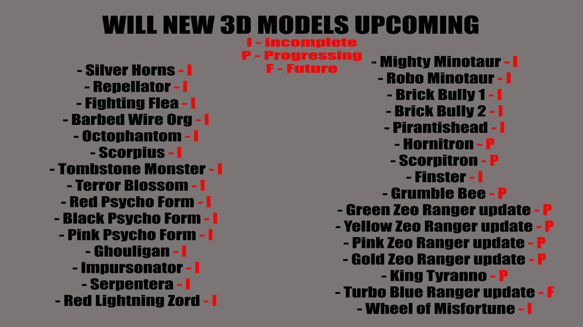 Power Rangers New 3D Models upcoming by grant858 on DeviantArt
