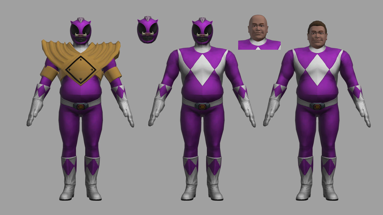 Bulk Purple Ranger 3D Model Power Rangers by grant858 on DeviantArt