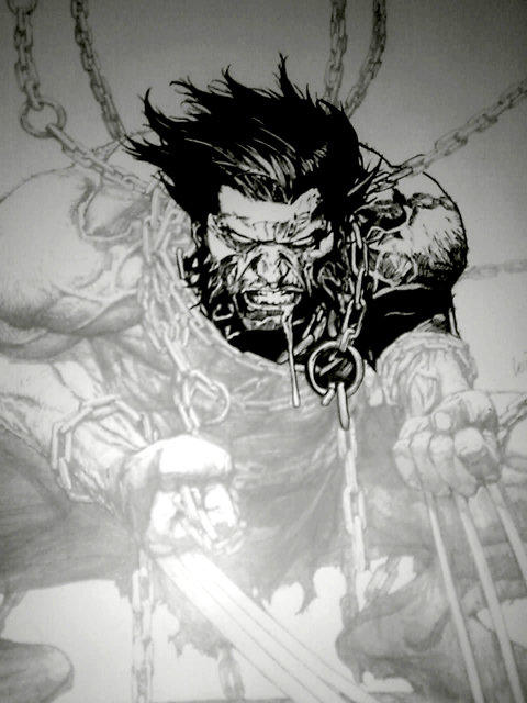 Wolverine Inking Inking Process Wolverine 2 by DaveLungArt on DeviantArt