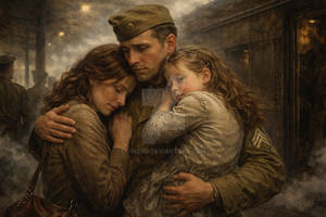 Last Embrace on the Platform