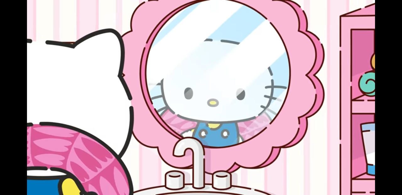 Hello Kitty looking at the Mirror by Edserynl on DeviantArt
