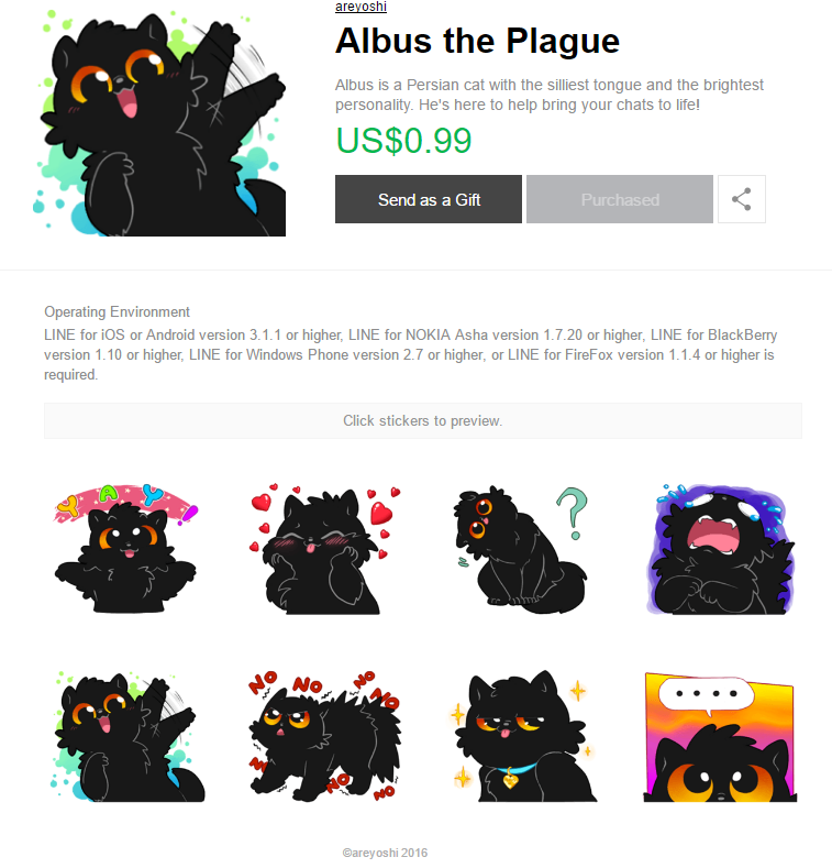 Albus Stickers on LINE