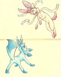 Slyveon x Glaceon Battle