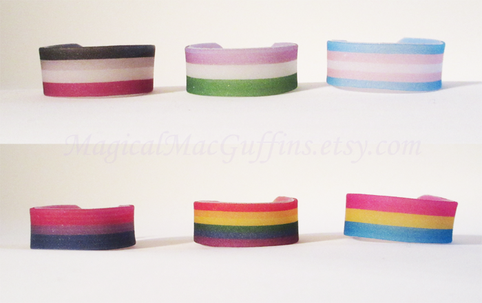 LGBTQA Pride Wrap-around Rings