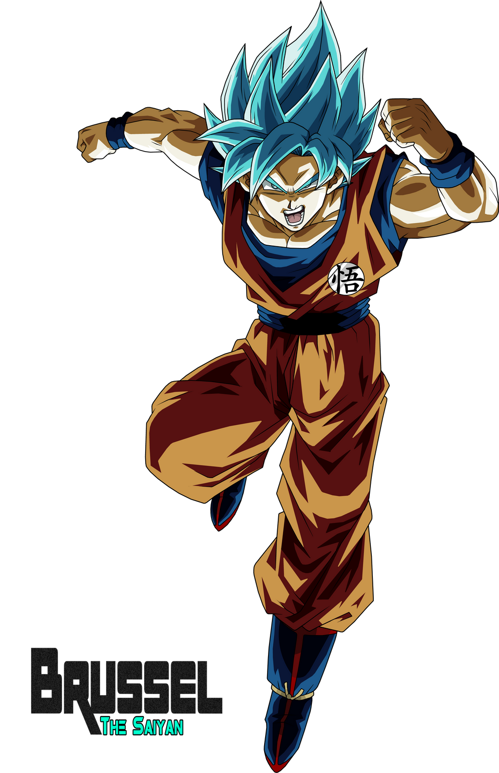 Super Saiyan Blue Goku (Universal Survival) by BrusselTheSaiyan on