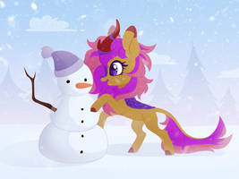 building a snowman