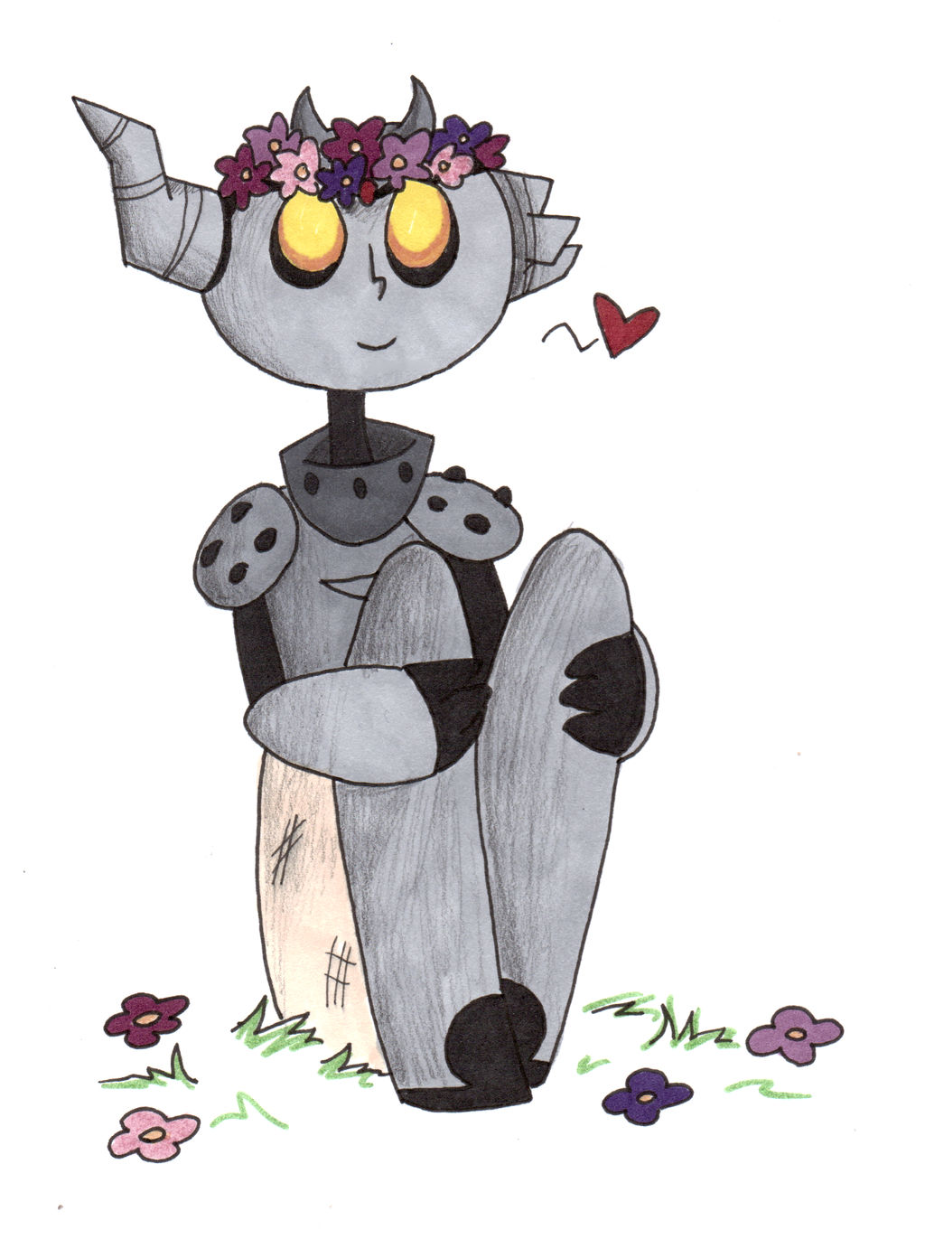 robots like flower crowns too