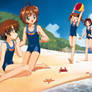 Syaoran and friends in swimming suit