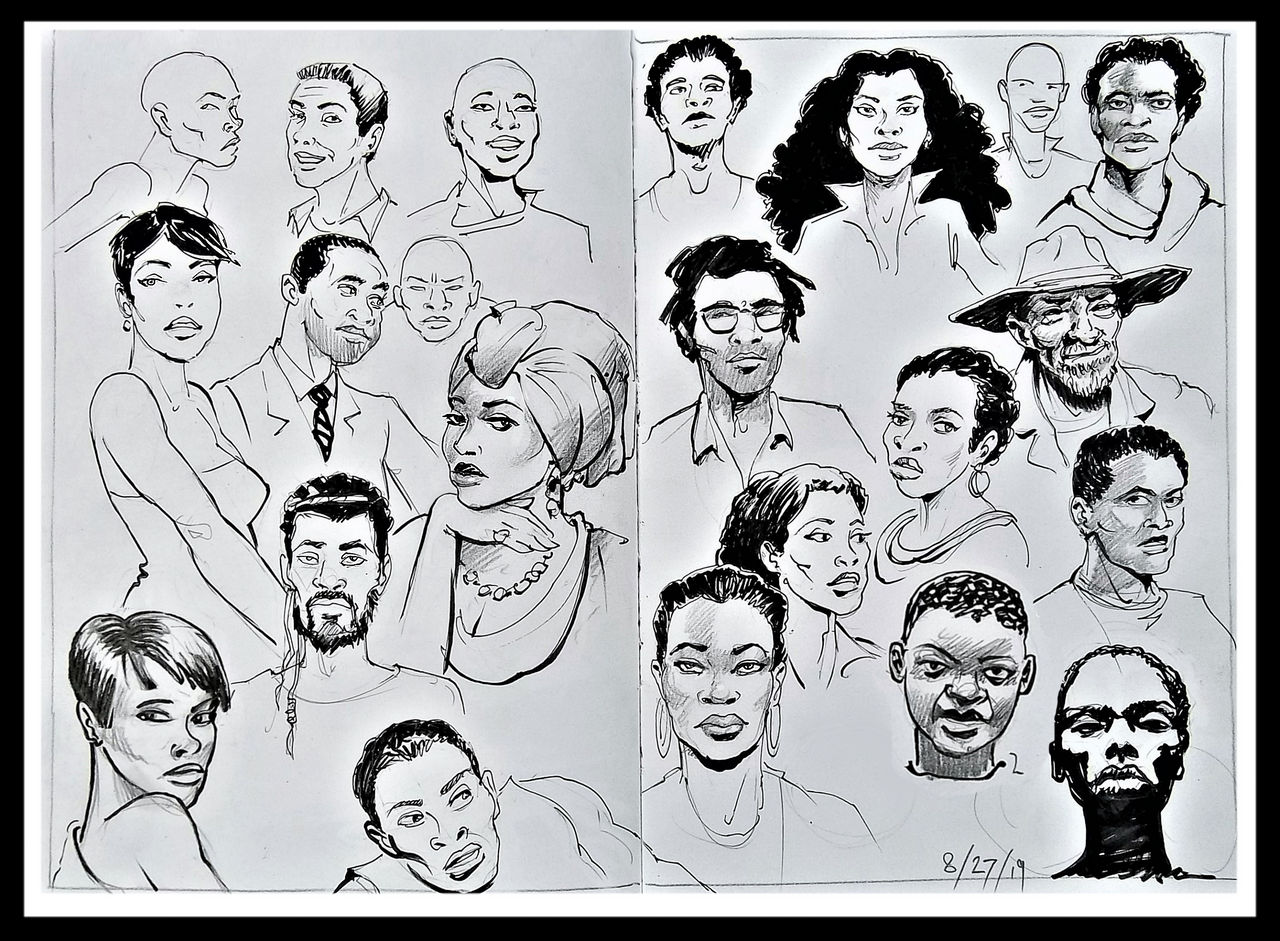 Double Page Spread- sketchbook inks by scratchmark on DeviantArt