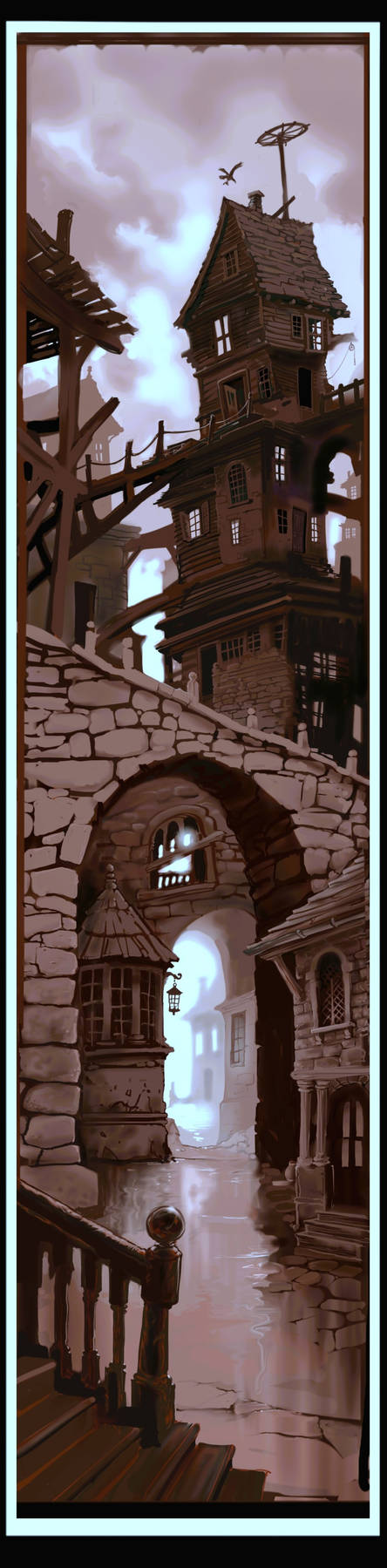 Vertical Village repost by scratchmark on DeviantArt