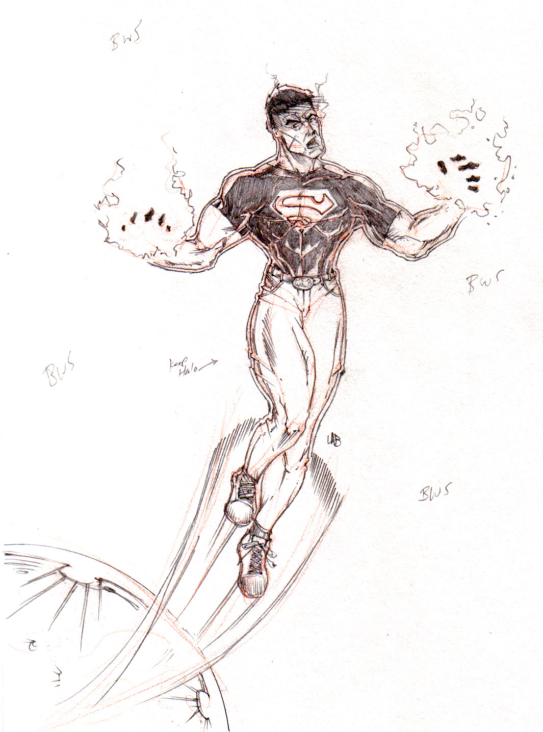 superboy cover WIP