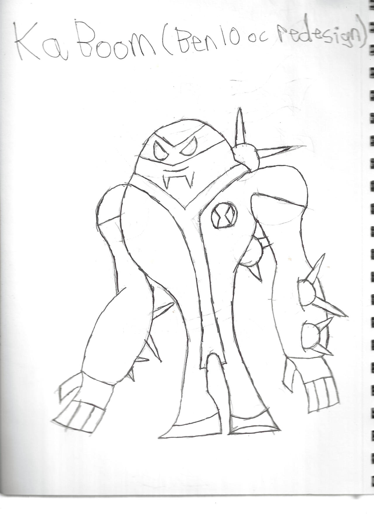 KaBoom, scraped alien, second draft by LawfulStudios9646 on DeviantArt