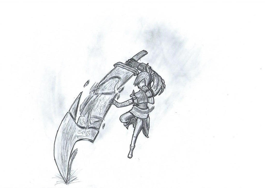 Draw Riven From D2 League of Legends' Riven's artwork drawed by Syneis on DeviantArt
