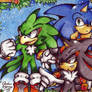 sonic, jet and shadow