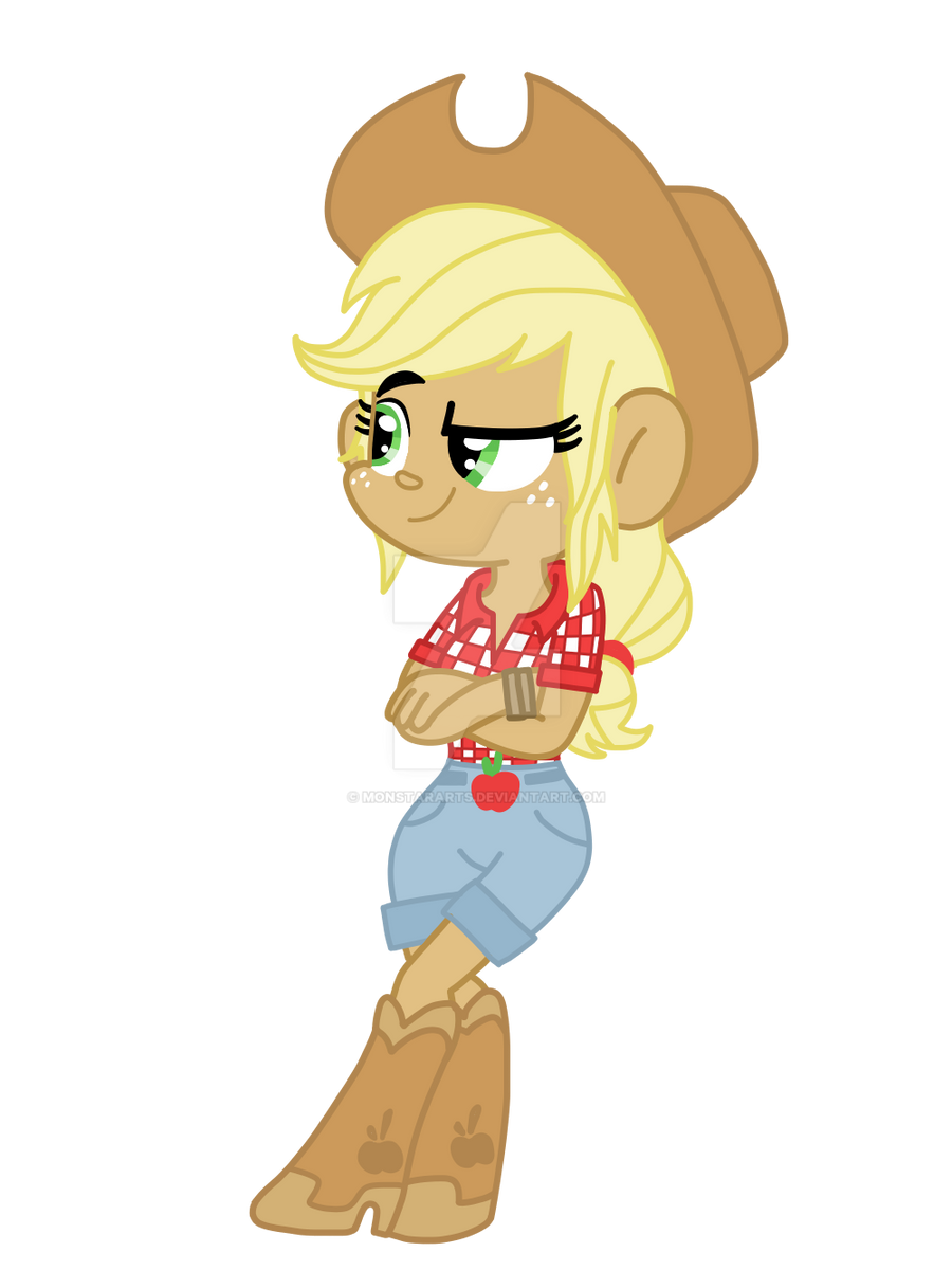 Applejack Human Pool Human Applejack by monstararts on DeviantArt