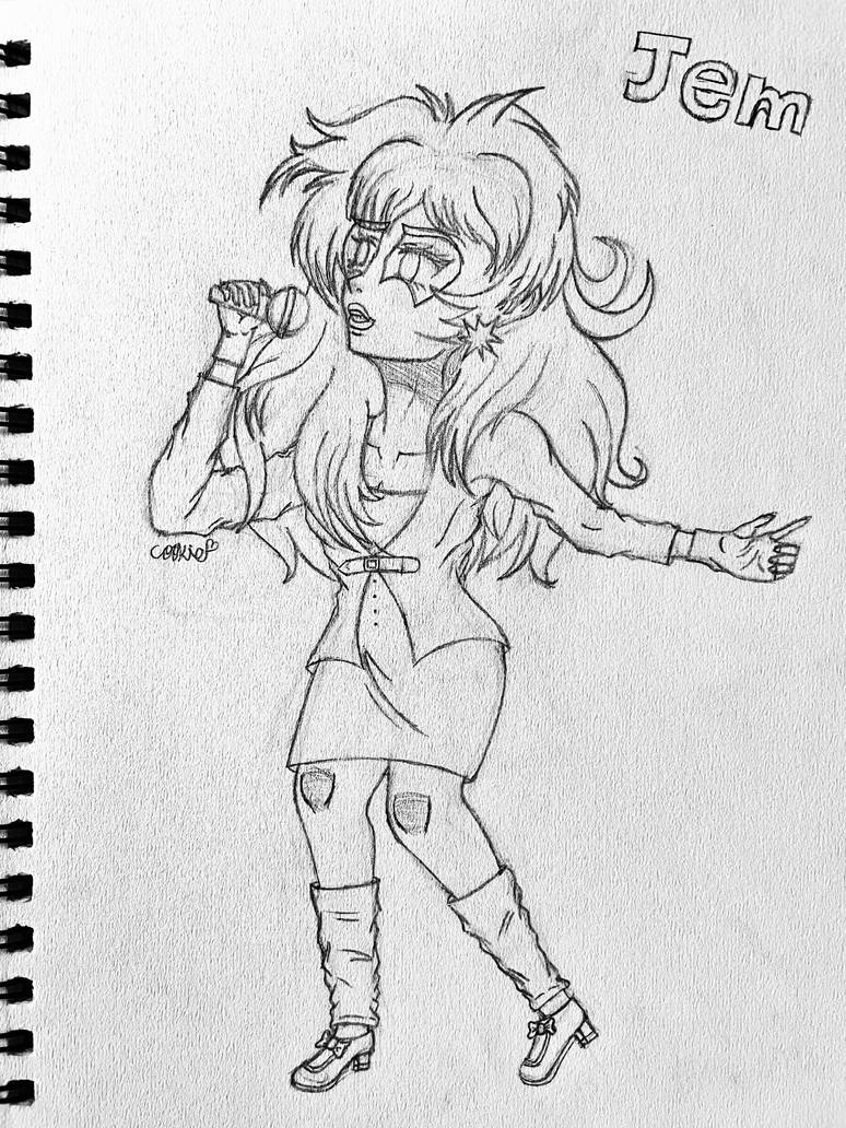 Jem From Jem And The Holograms Sketch By Alexacake On Deviantart Jem From Jem And The Holograms Sketch By Alexacake On Deviantart