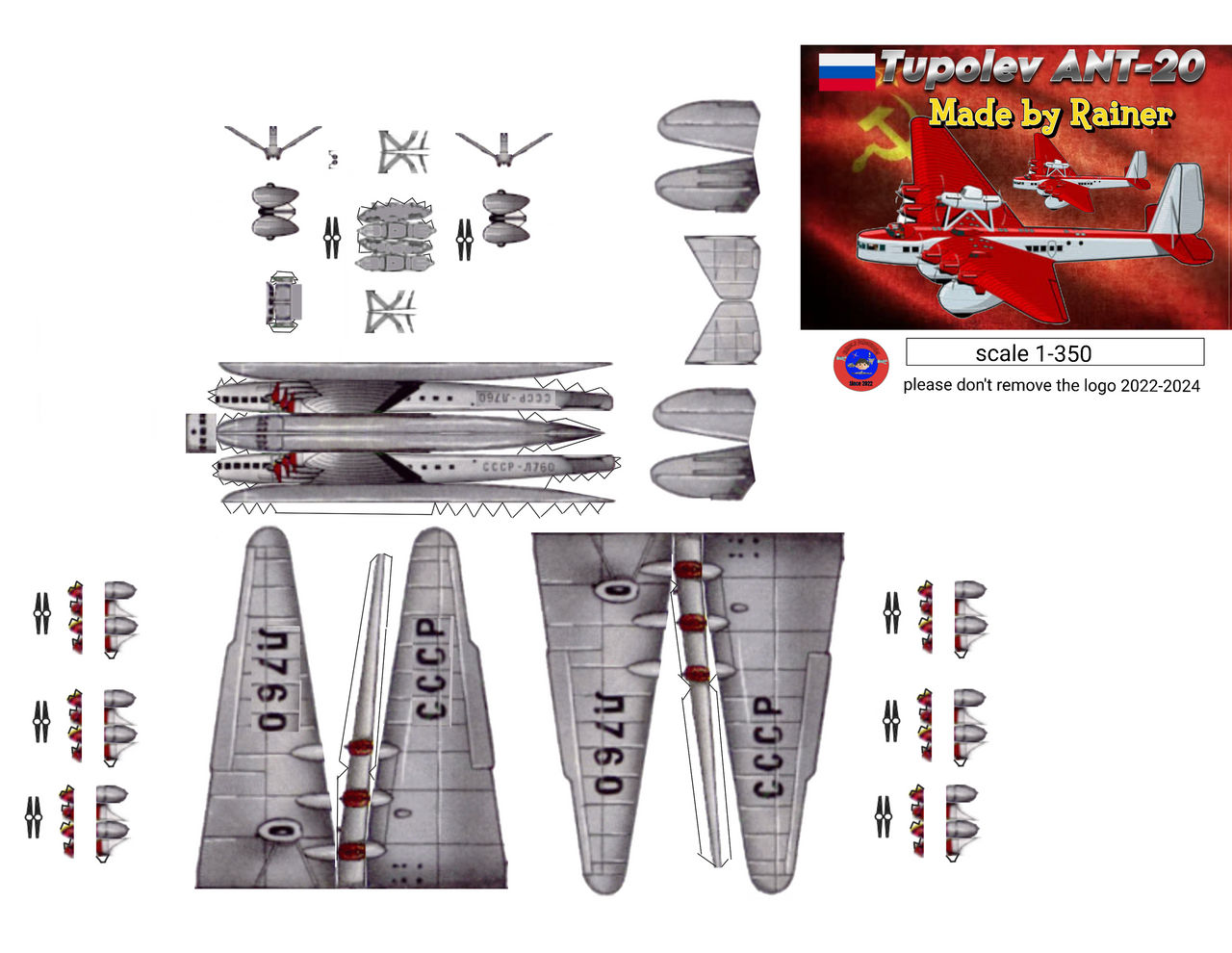 Tupolev ANT20 by rainerspapermodels on DeviantArt