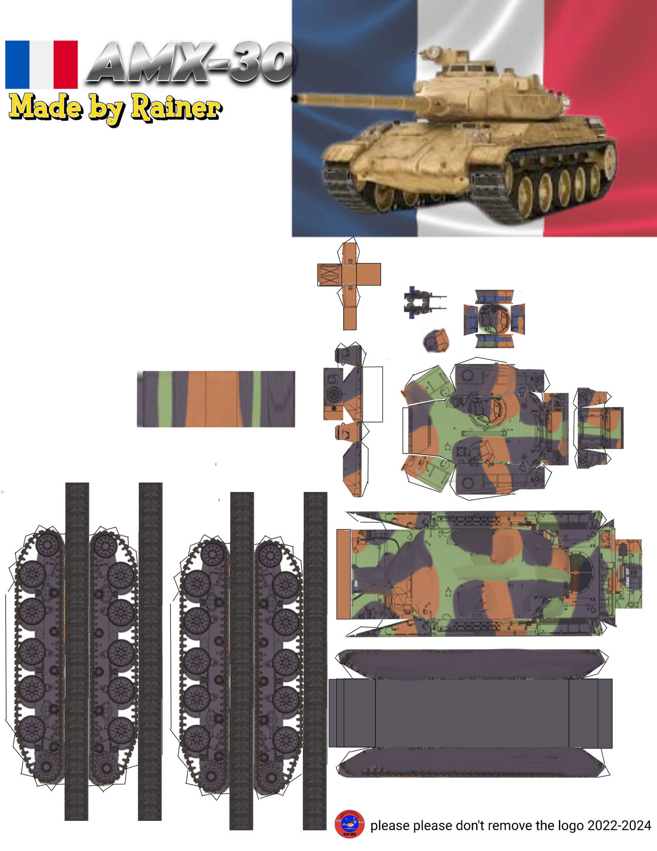 Amx Paper Rockets AMX-30 by rainerspapermodels on DeviantArt