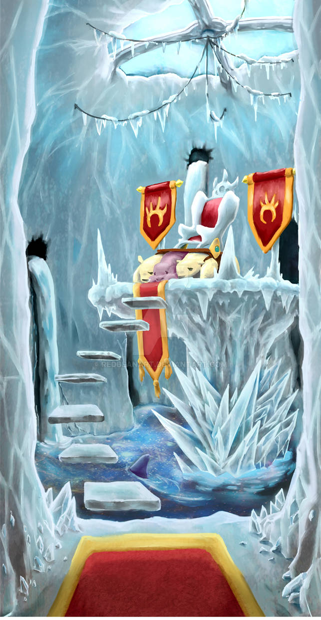 Ice Lair Header Ice Lair Interior Background by RedBeanArt on DeviantArt