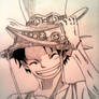 Dibujo Luffy gorros