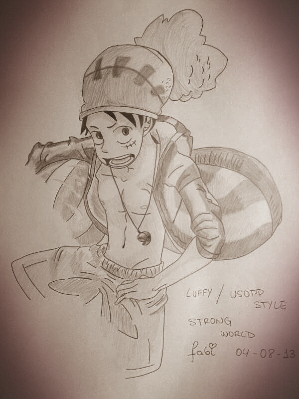 Dibujo Luffy Style Usopp Strong World